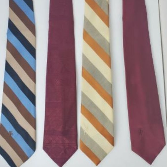 Vintage Mens Fashion Casual Dress Tie 4 Bronzini in Graphic Retro Stripes - Picture 2 of 10